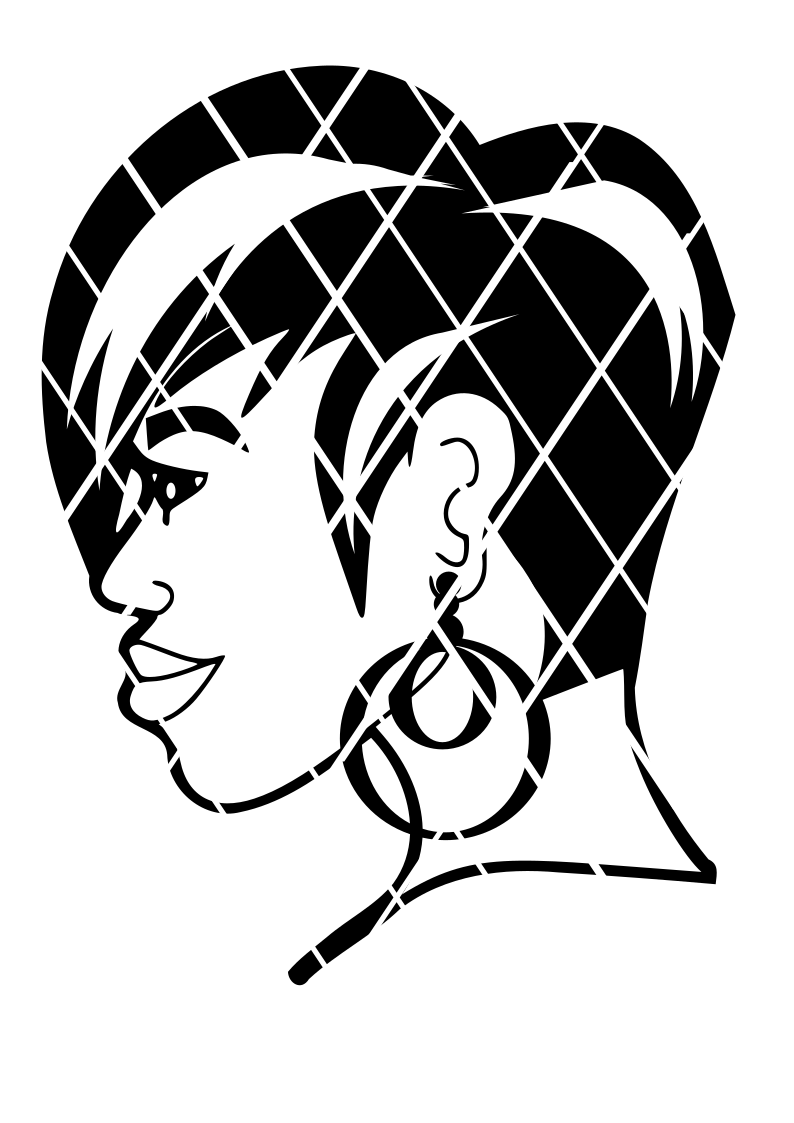 Short cut Hair SVG, Lady svg, Girl Hair Svg cutting file for Silhouette Cameo and Cricut Designer Space,African American Women with short hair