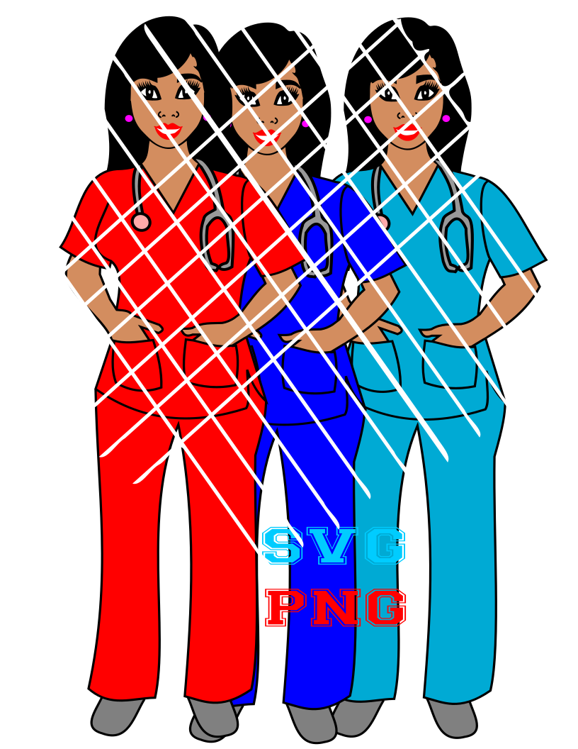 Afro Nurse SVG, Stacy girl svg