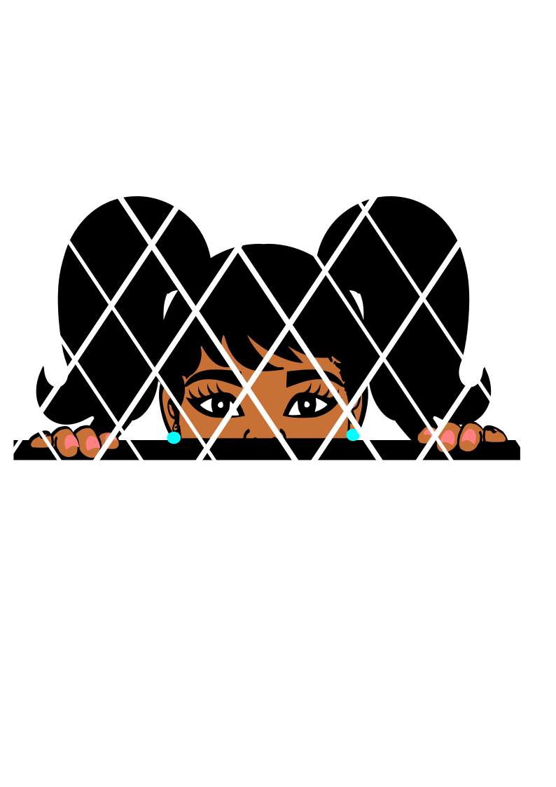 Peeking Debby svg, Afro girl svg,peekaboo