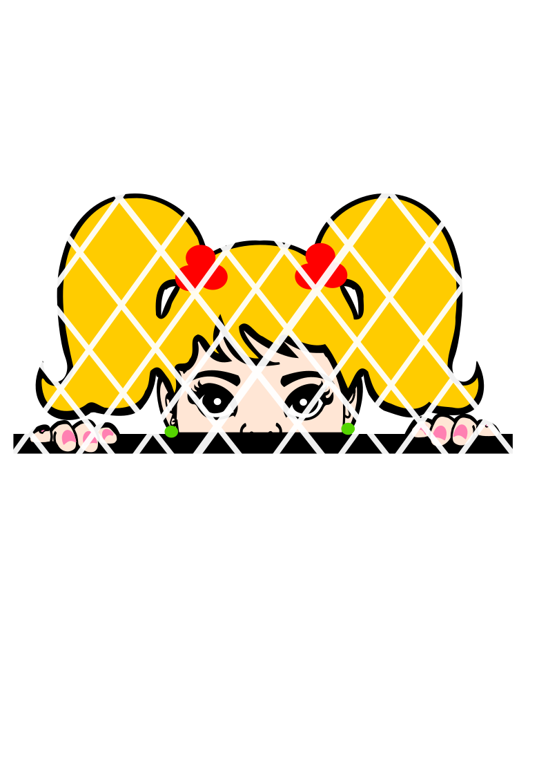 Peeking Caucasian Debby svg files,peekaboo