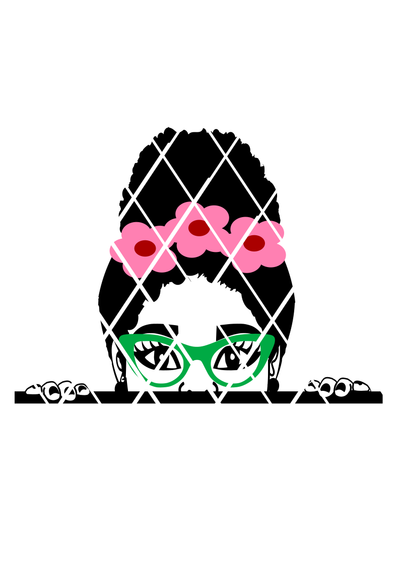 Peeking Elsa svg, Afro girl svg, Peekaboo