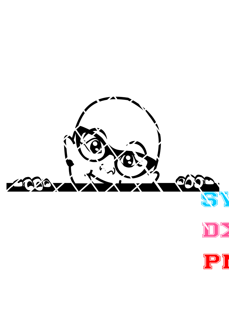 Peeking Jojo svg,dxf,png file,Peekaboo,Alopecia Girl