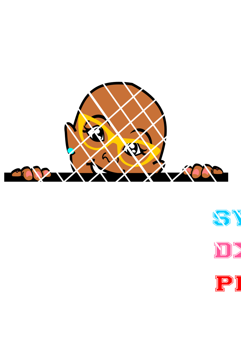 Peeking Jojo svg,dxf,png file,Peekaboo,Alopecia Girl