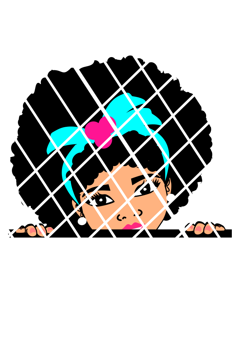 Peeking svg,Peekaboo svg, Tudy afro girl