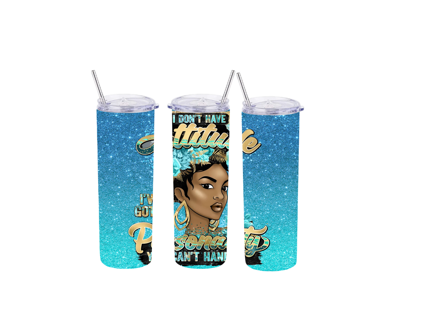 Personality Black Woman Tumbler