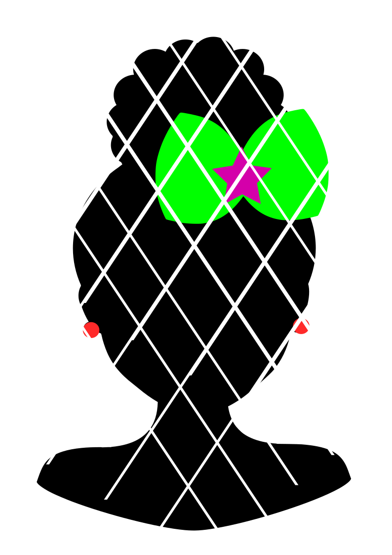 Afro Puffs Silhouettes Bundle SVG,DXF,PNG files