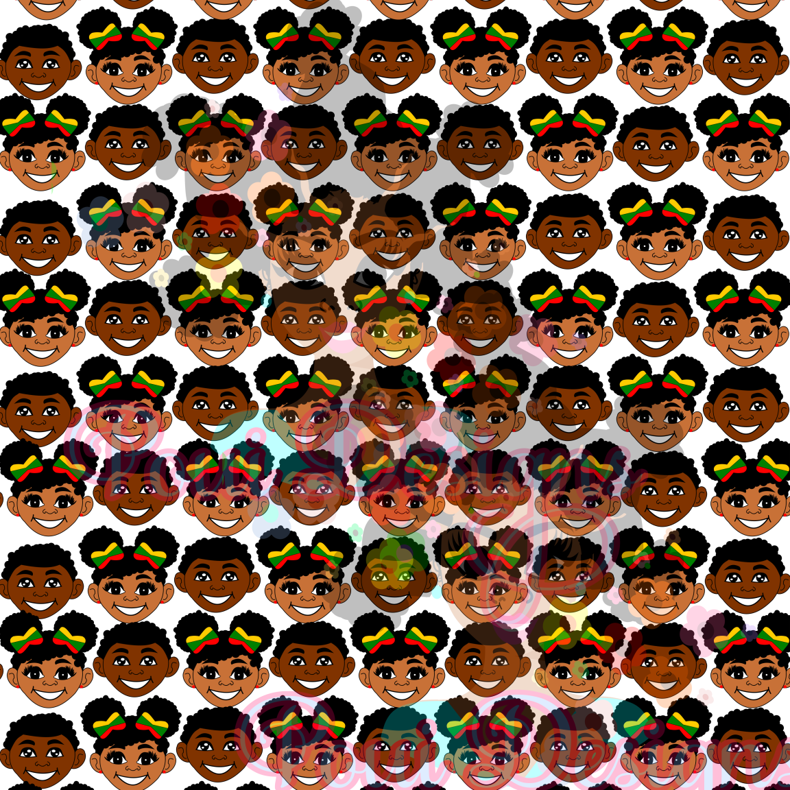 Black History Month Afro Digital Paper
