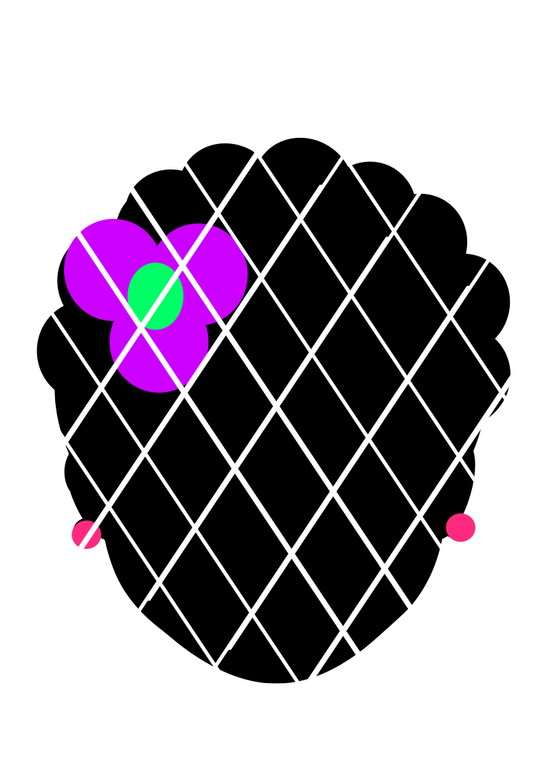 Afro Puffs Silhouettes Bundle SVG,DXF,PNG files