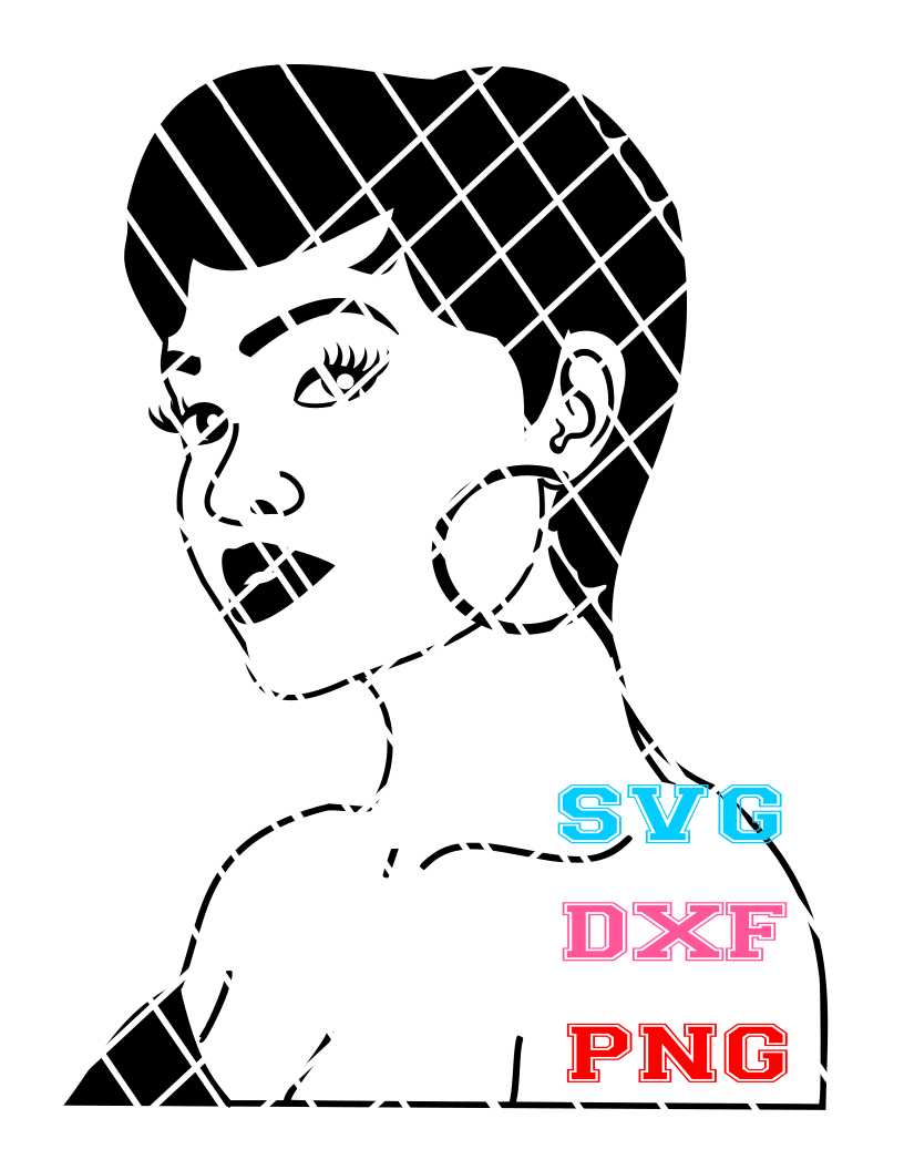 Beautiful Woman svg, Sasha short hair svg,png,dxf,eps