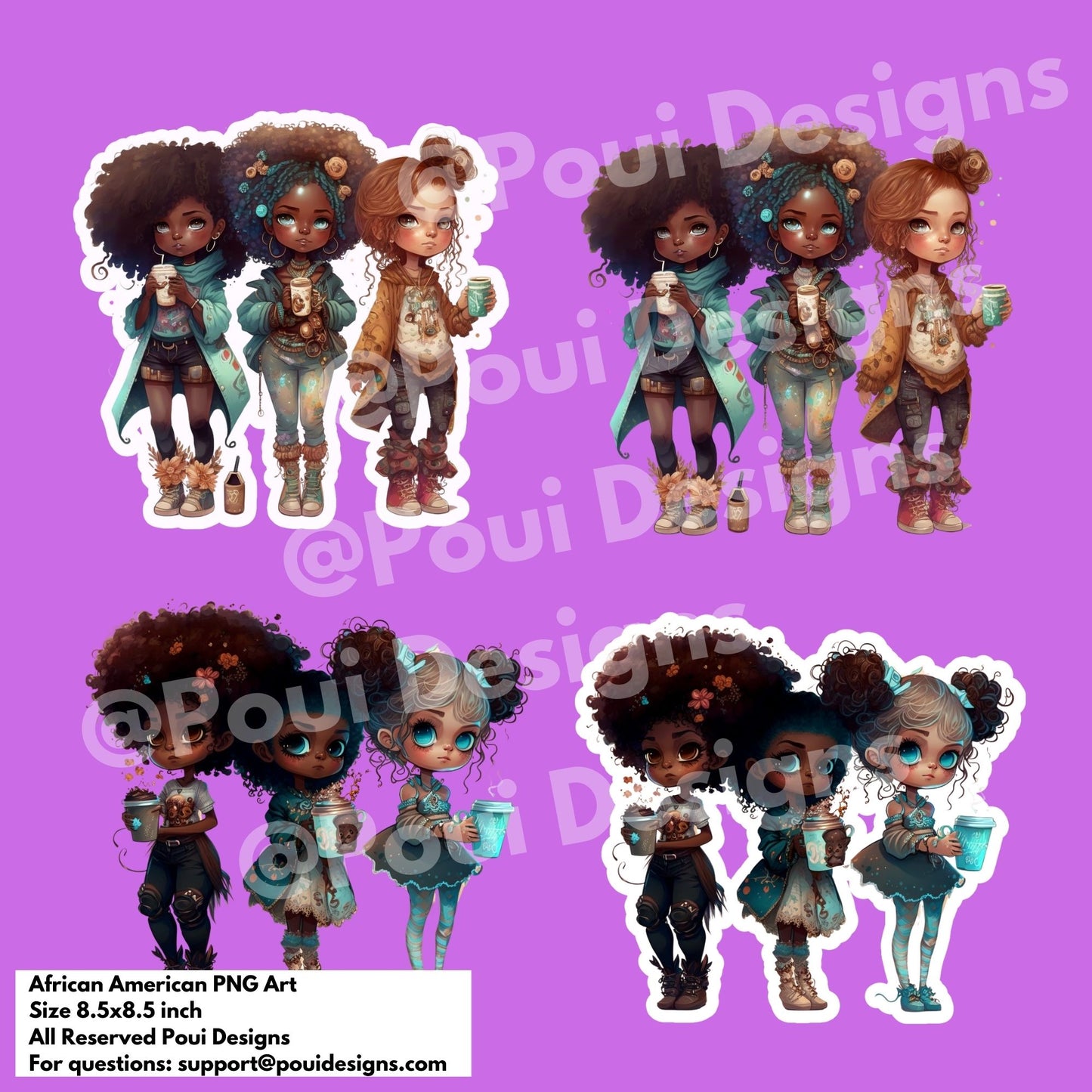 3 Girls Friends Hanging Out PNG files for Printing