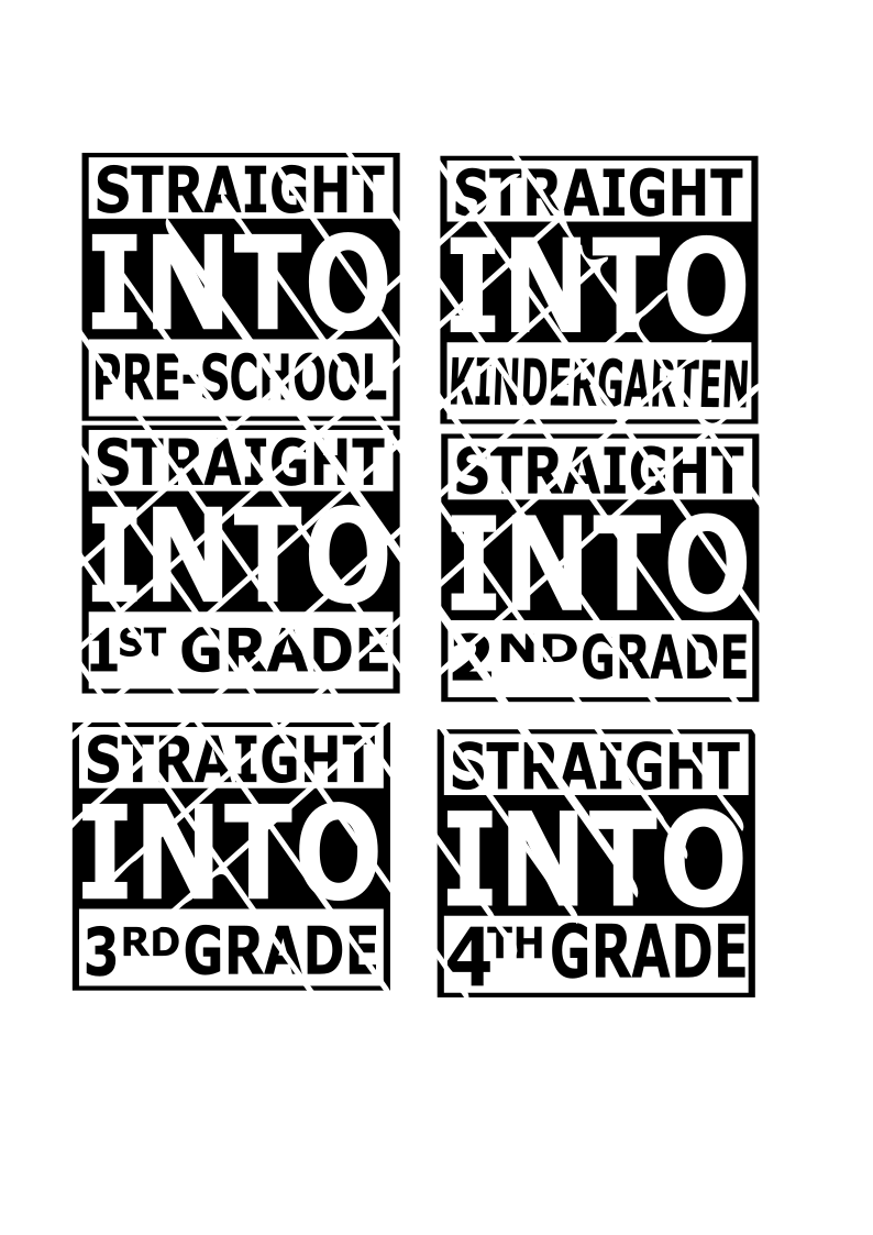 Straight into kindergarten svg png, pre-school,1 st to 4th grade