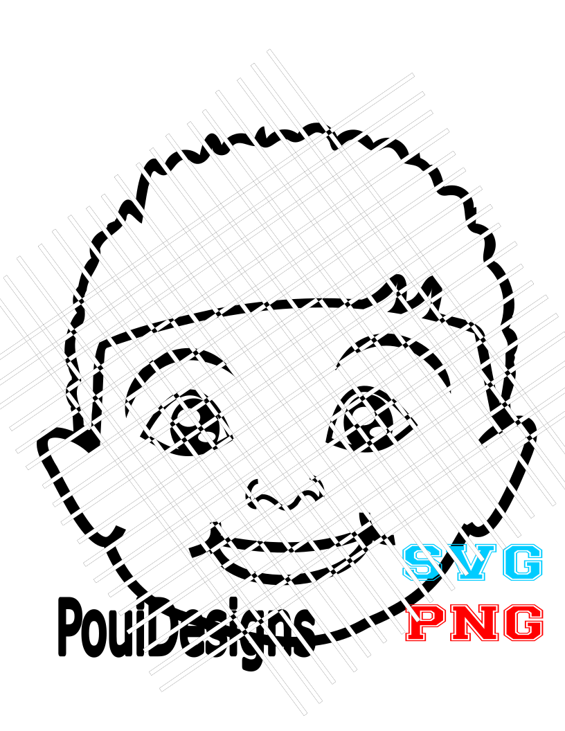 Afro Kids Face OUTLINE Bundle for Washable Tshirts, SVG designs