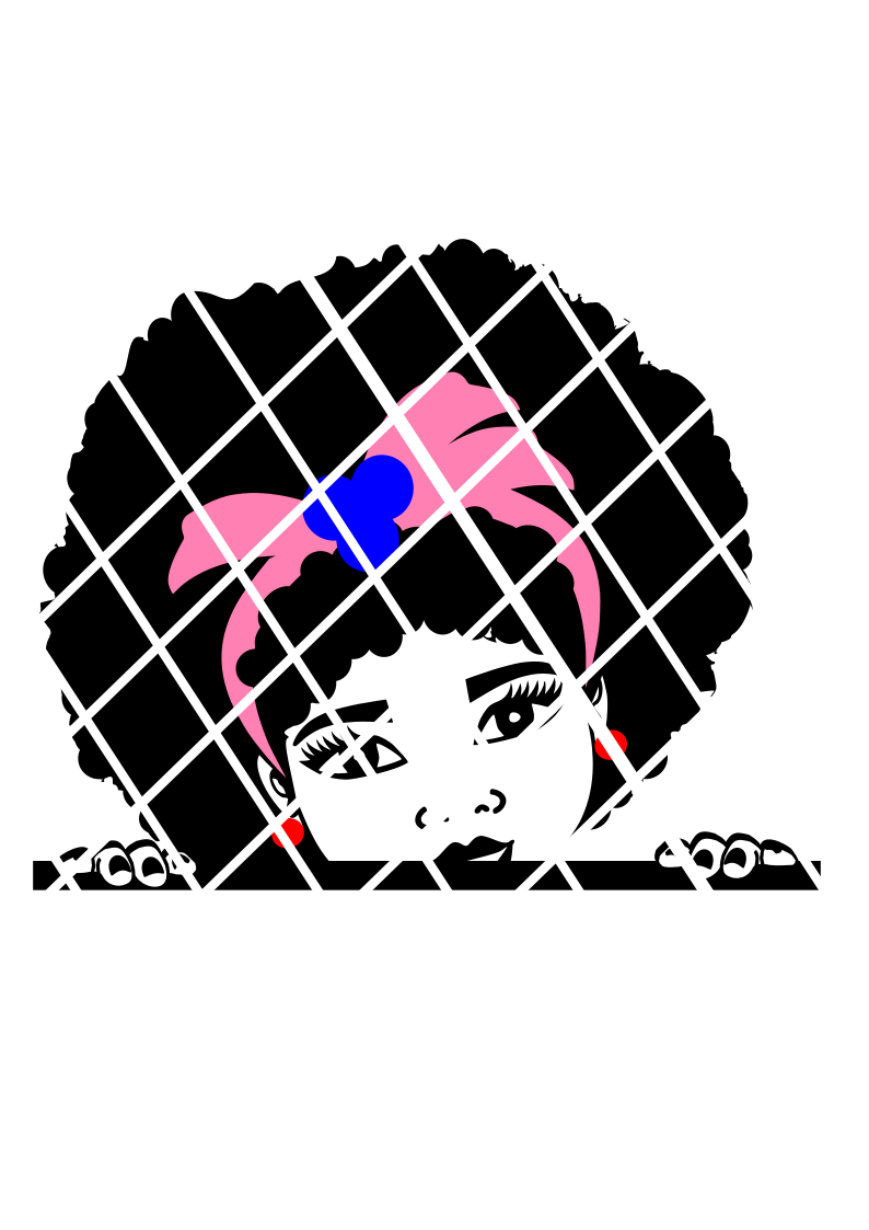 Peeking svg,Peekaboo svg, Tudy afro girl