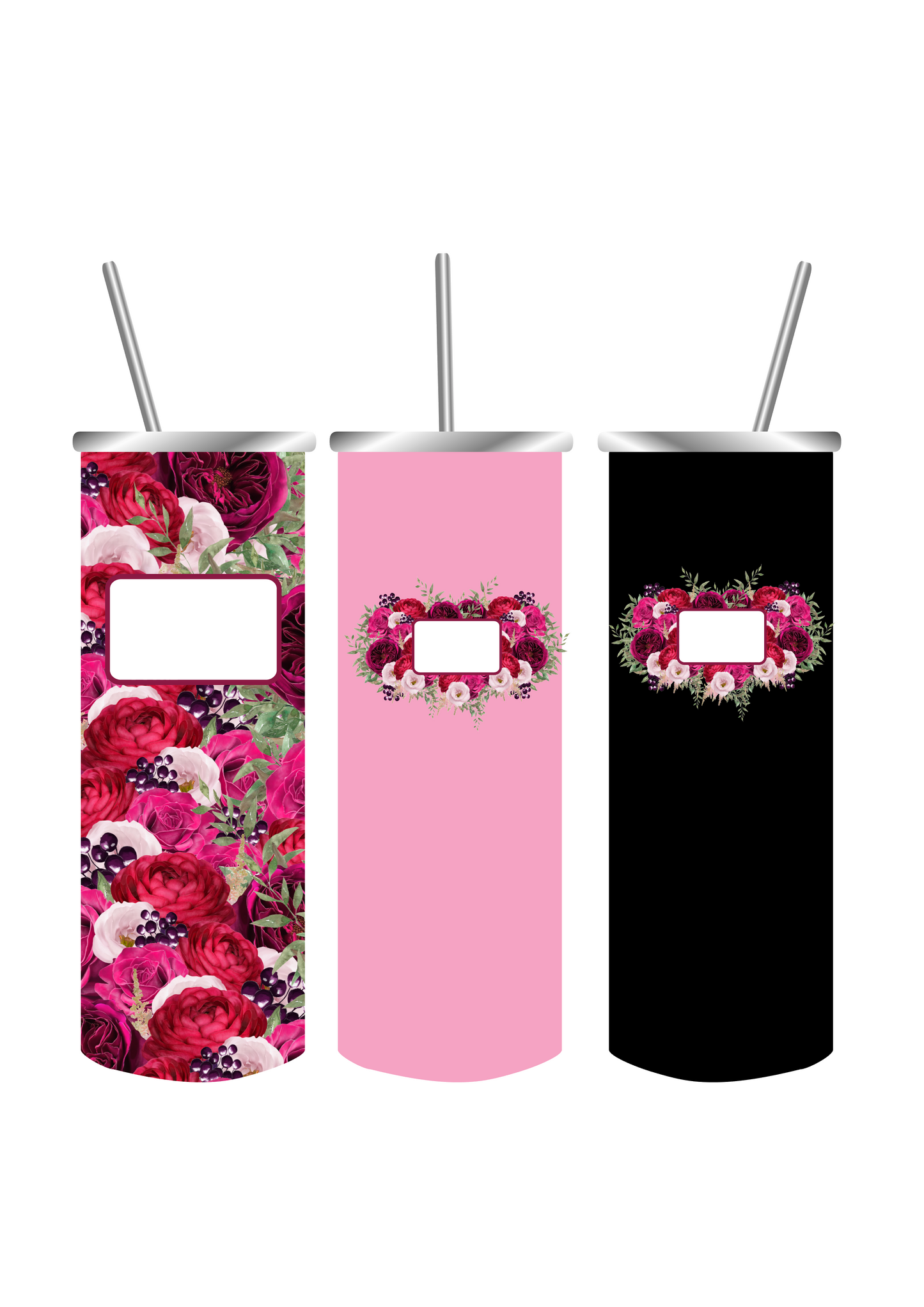 Rose 20 oz tumbler templates