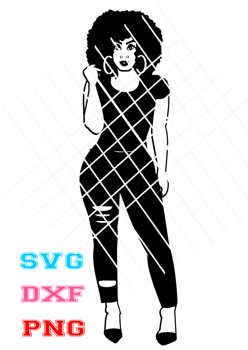 Afro Hair Tusha svg,dxf,png