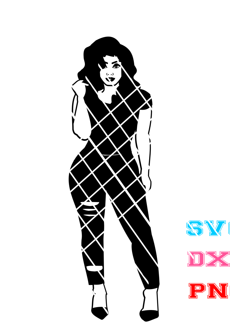 Tusha blonde svg,dxf,png, Removable hair
