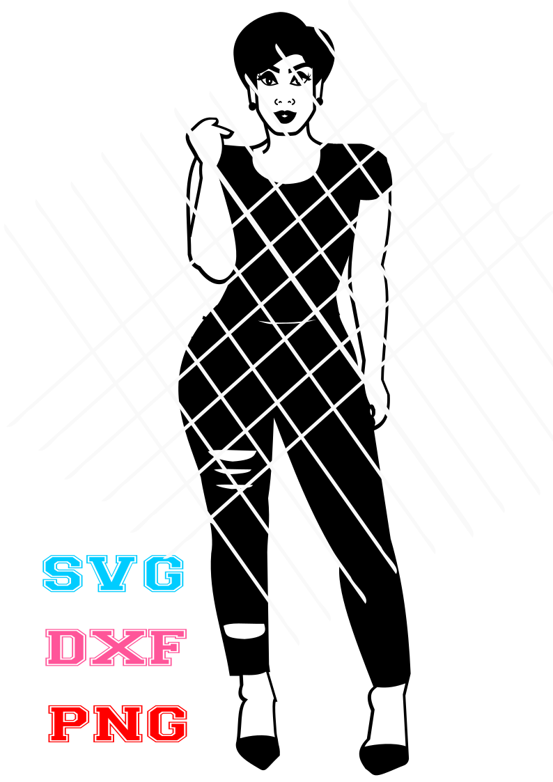 Short Hair Tusha svg,dxf,png