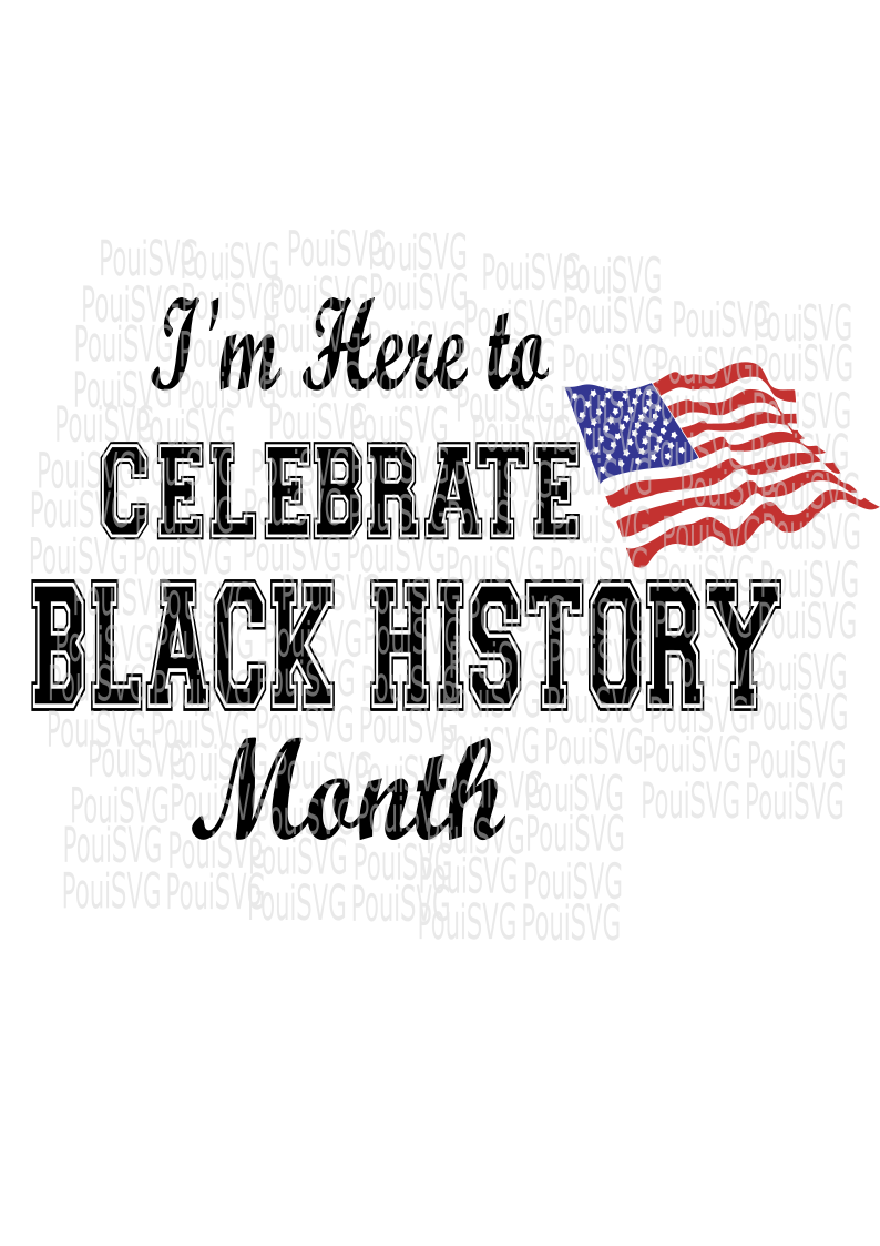 Black History Month text svg cut file, Silhouette cut file, Cricut svg