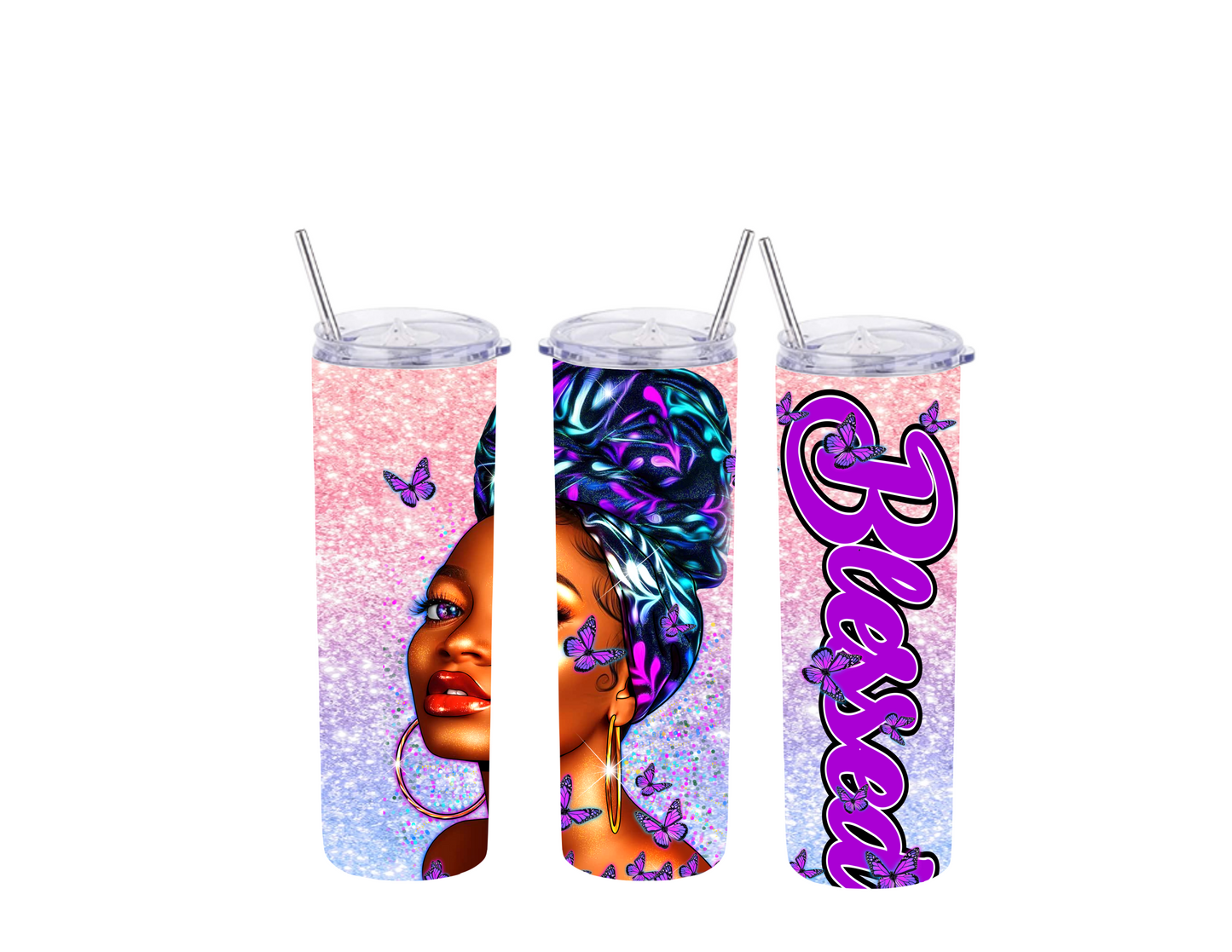 Be Blessed Girl Tumbler Transfers