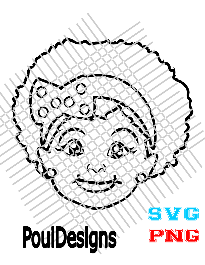 Afro Kids Face OUTLINE Bundle for Washable Tshirts, SVG designs