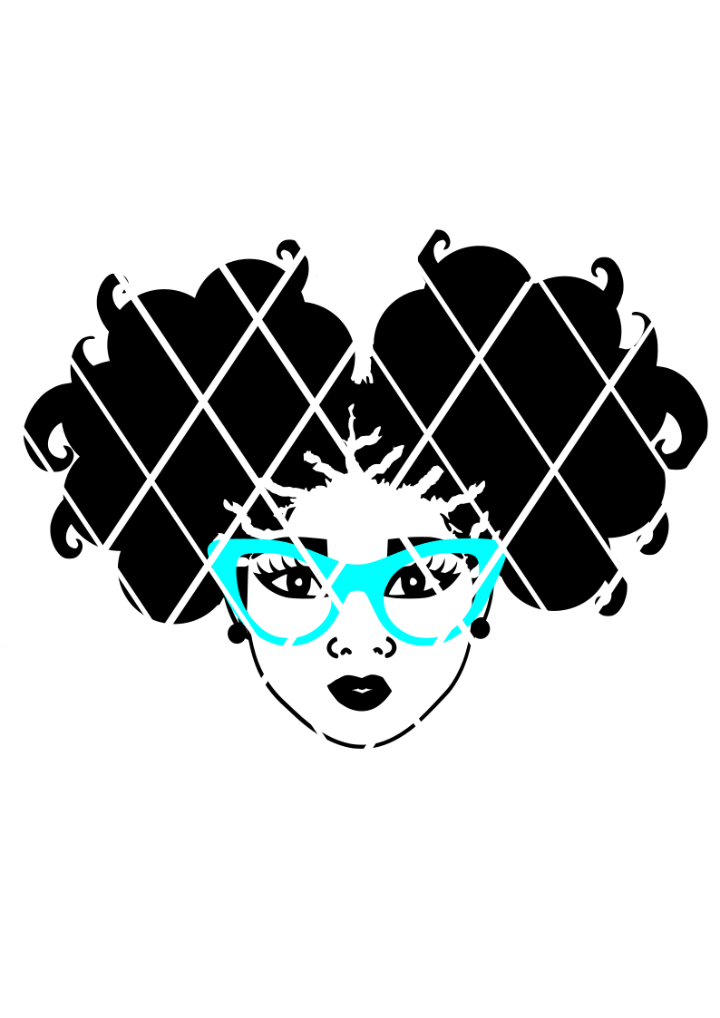 Afro Puffs SVG,Afro girl puffs,Elsa file,Silhouette cut file,African American