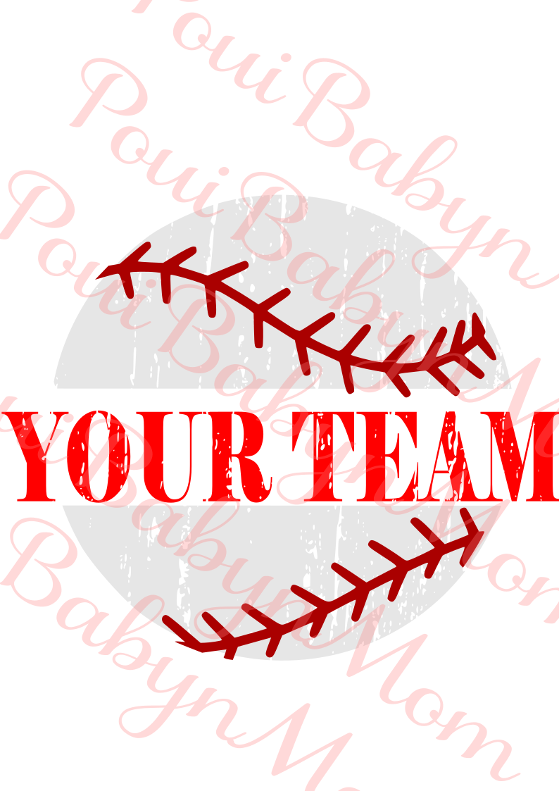 Distressed Baseball svg, Team svg