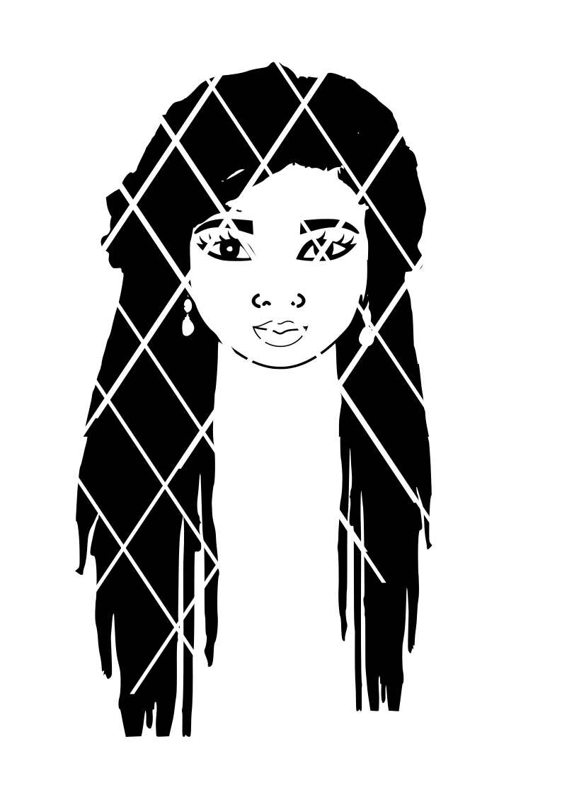 Dreadlocks Girls svg, Afro Hair svg, Rasta lady,Locks svg, Silhouette Cameo,Cricut cut file,