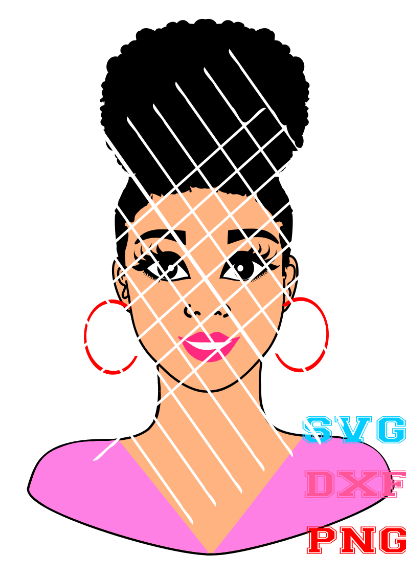 Emma afro girl svg