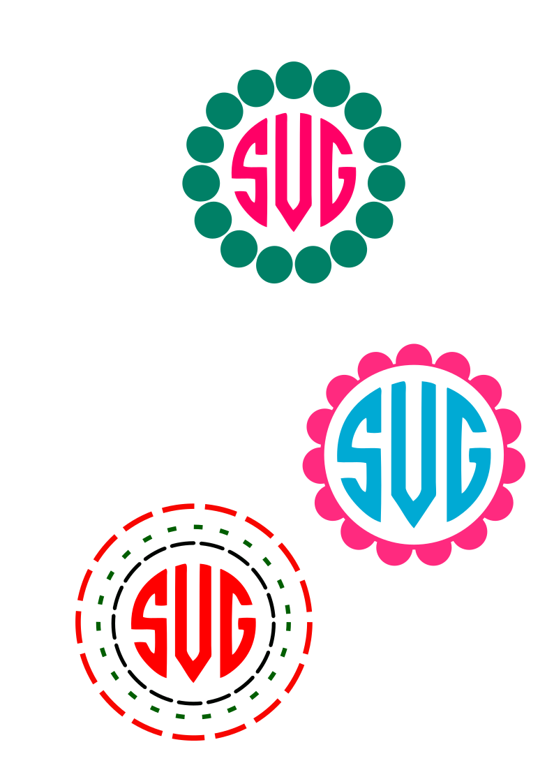 Monogram Cirkles svg