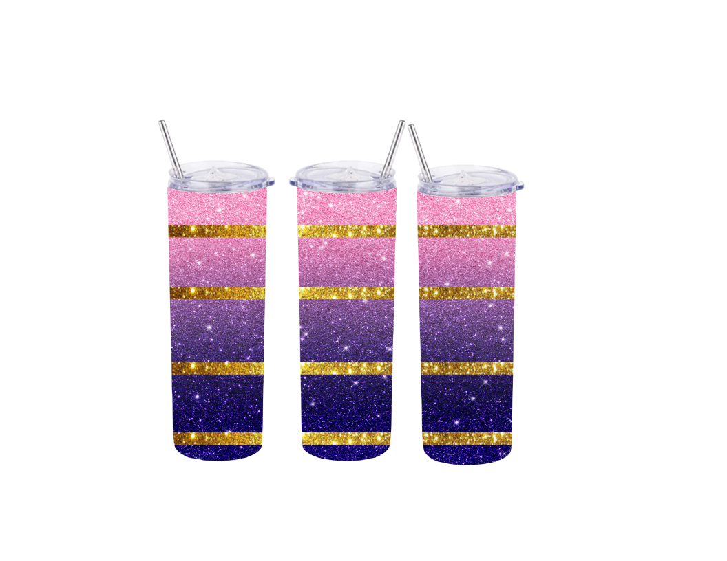 Marble Pink Blue 20 oz tumbler design 2 designs