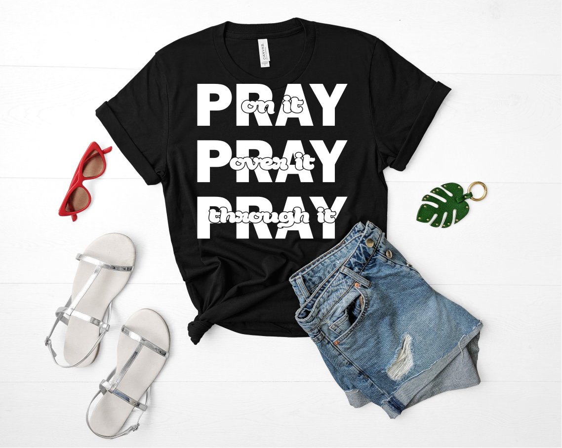 Pray Pray Pray svg cut file, Silhouette cut file, Cricut svg