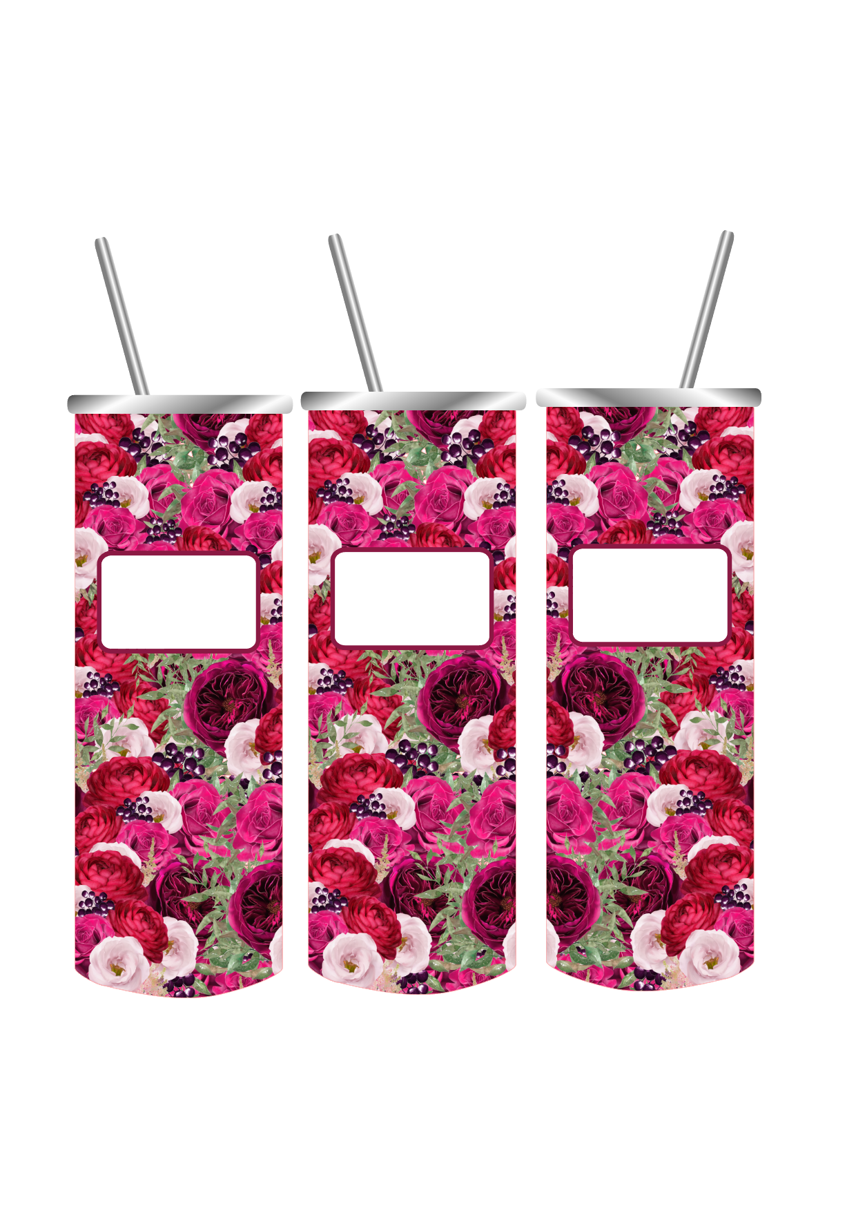 Rose 20 oz tumbler templates