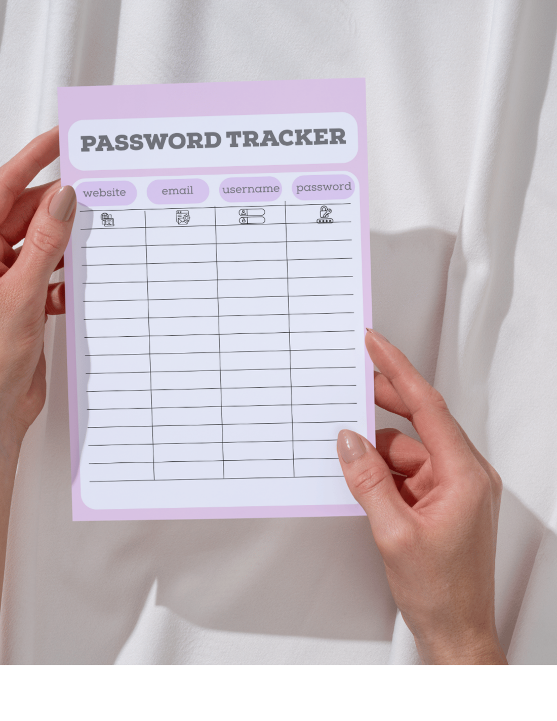 How you can use Canva to create printable password trackers that customers will buy