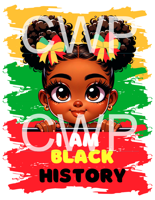 Black History Month Sublimation Transfers for Girls Shirts
