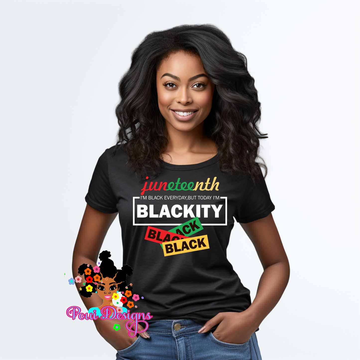 Blackity Black Black Juneteenth DTF Transfer