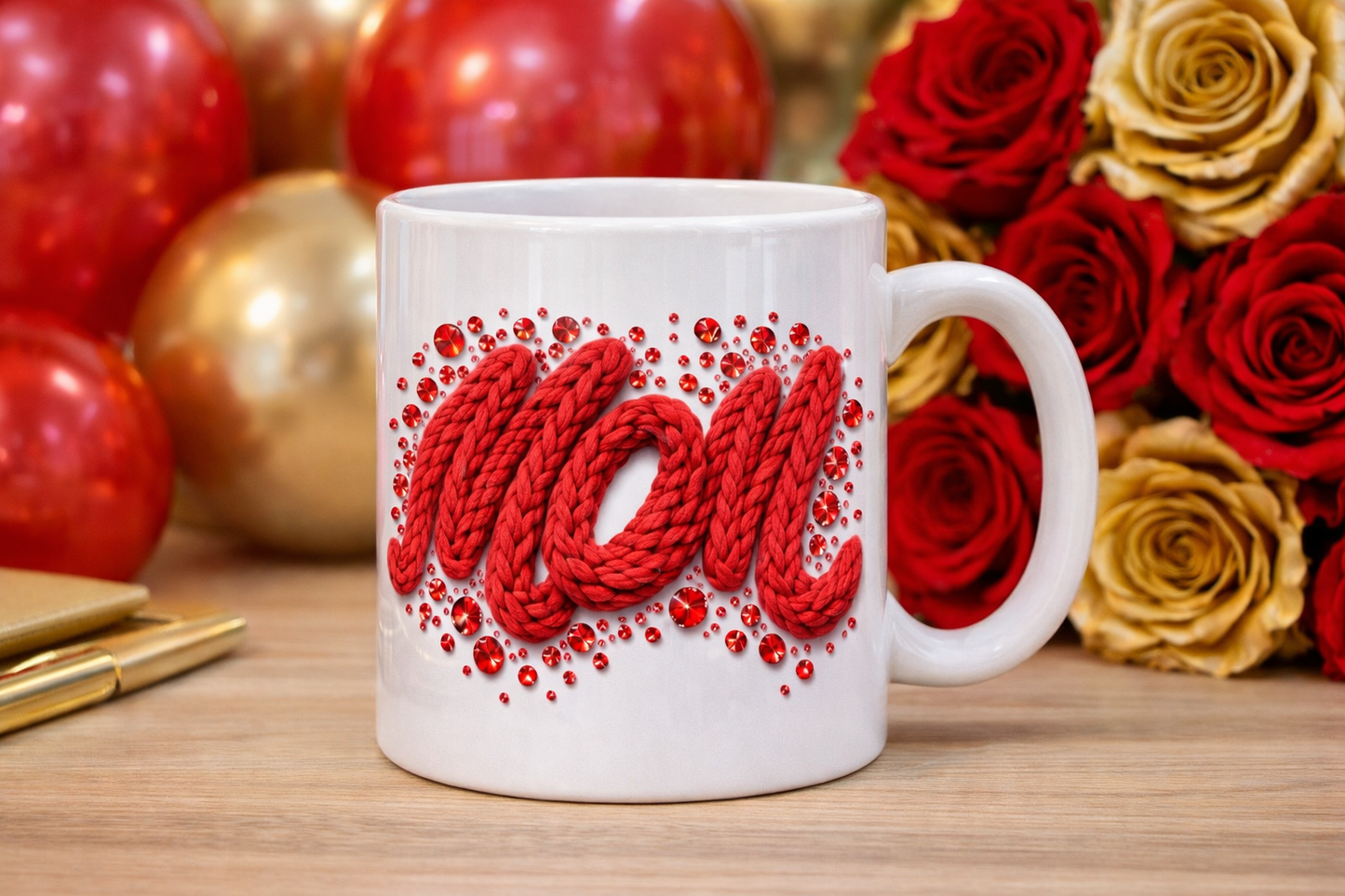 Mom  Crochet Design,Rhinestone Design for Shirts,Mugs