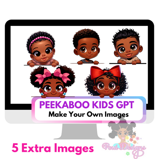 African American Peekaboo Kids GPT, A ChatGPT Ai Bot to create images without a Hassle, Dall-E3