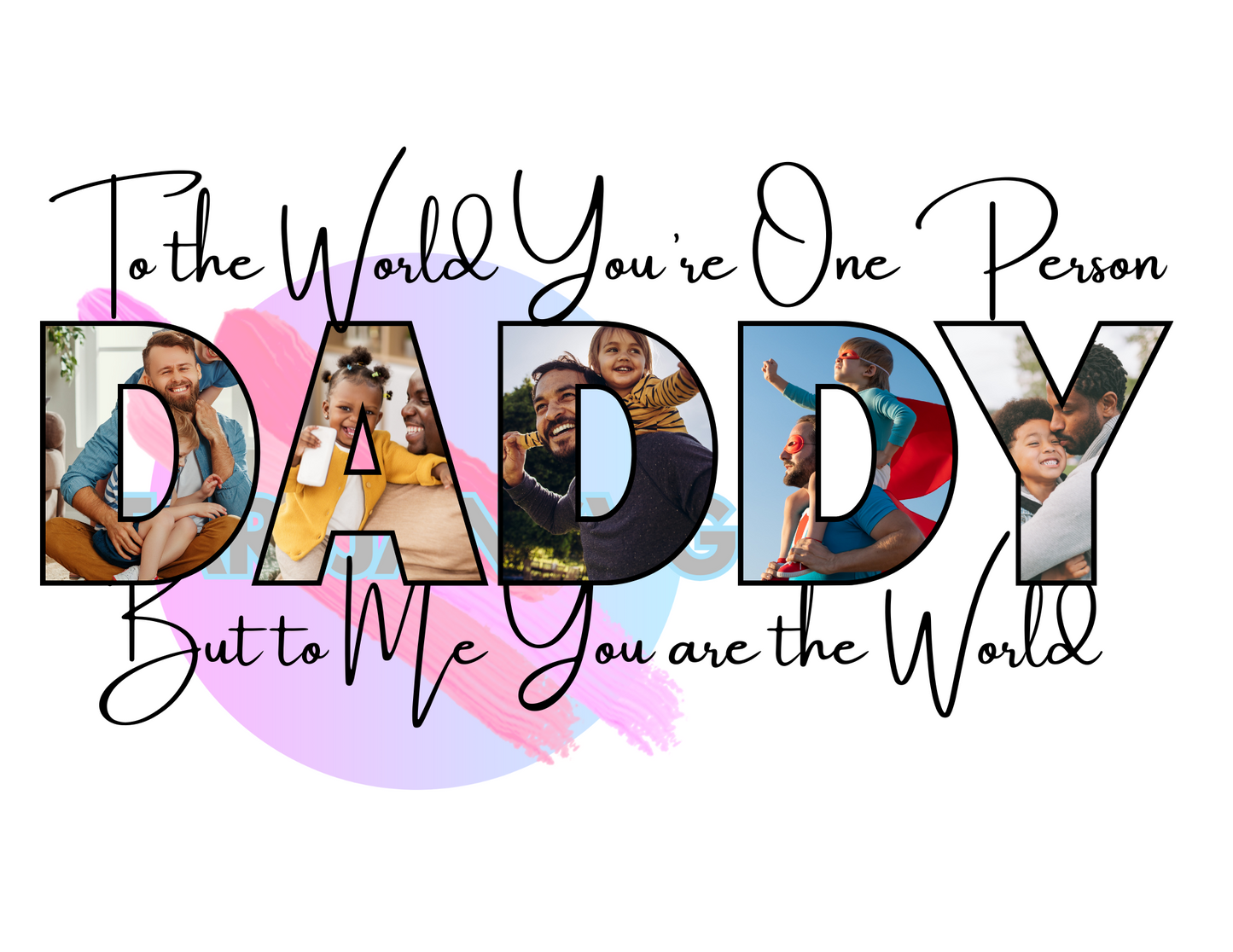 Father's Day Canva Template Frame Drag and Drop EDITABLE  DAD, Editable DADDY  four designs bundle