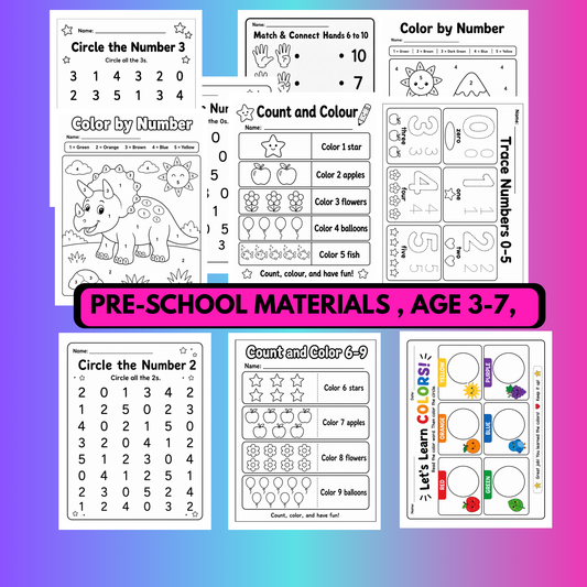 Pre-School Educational Material Bundle