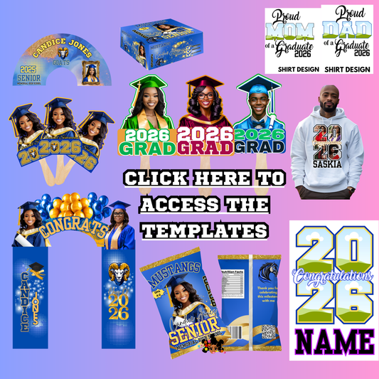 Editable Graduation Grad  Canva Templates for  2026 PLR