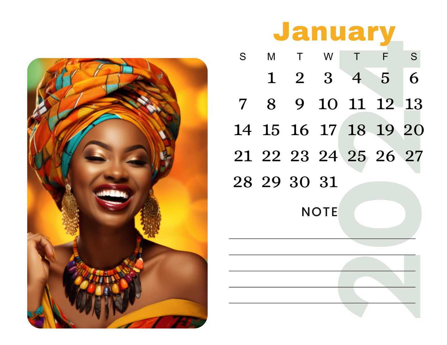 2024 Calendars Canva Templates ,Editable and Customizable (2pcs)