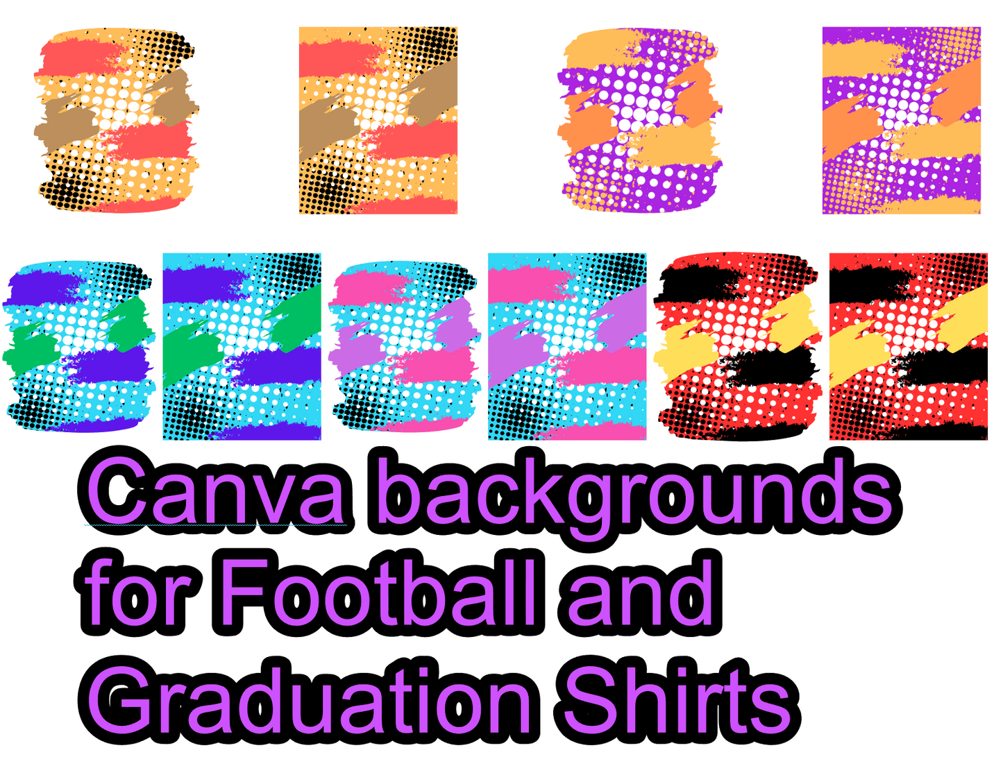 10 Football and College  Graduation Shirts Backgrounds PLR