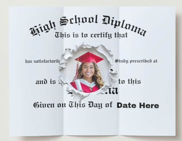 Editable High School Diploma in Canva