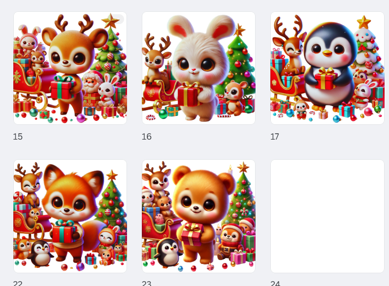 Cute Christmas Animals Bundle