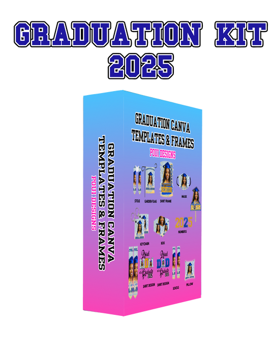 2025 Grad PLR Templates,PNG files and Canva Frames (with Private Label Rights)