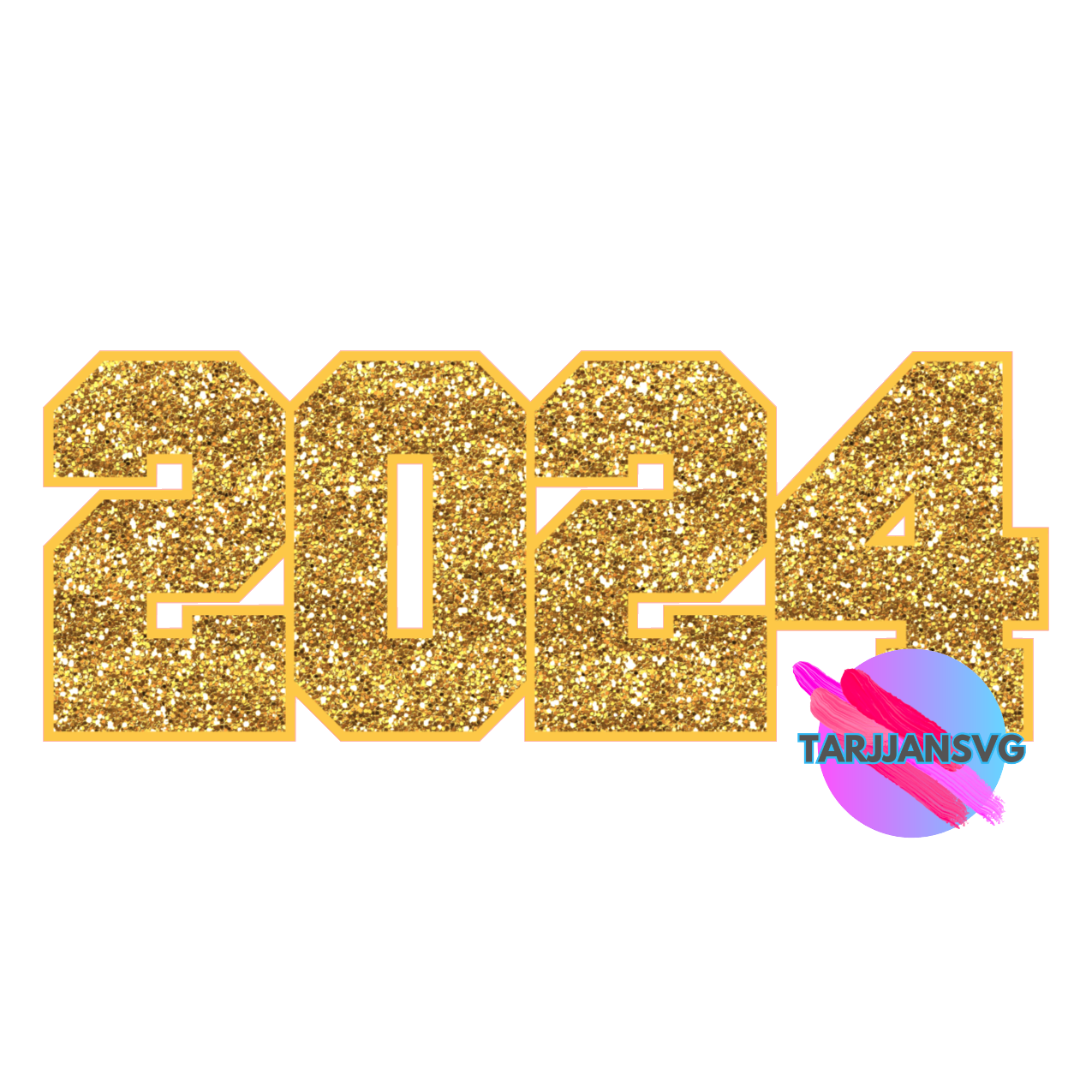 10 pieces of Glitter PNG images,2024, Grad, gold,blue,green,purple,red