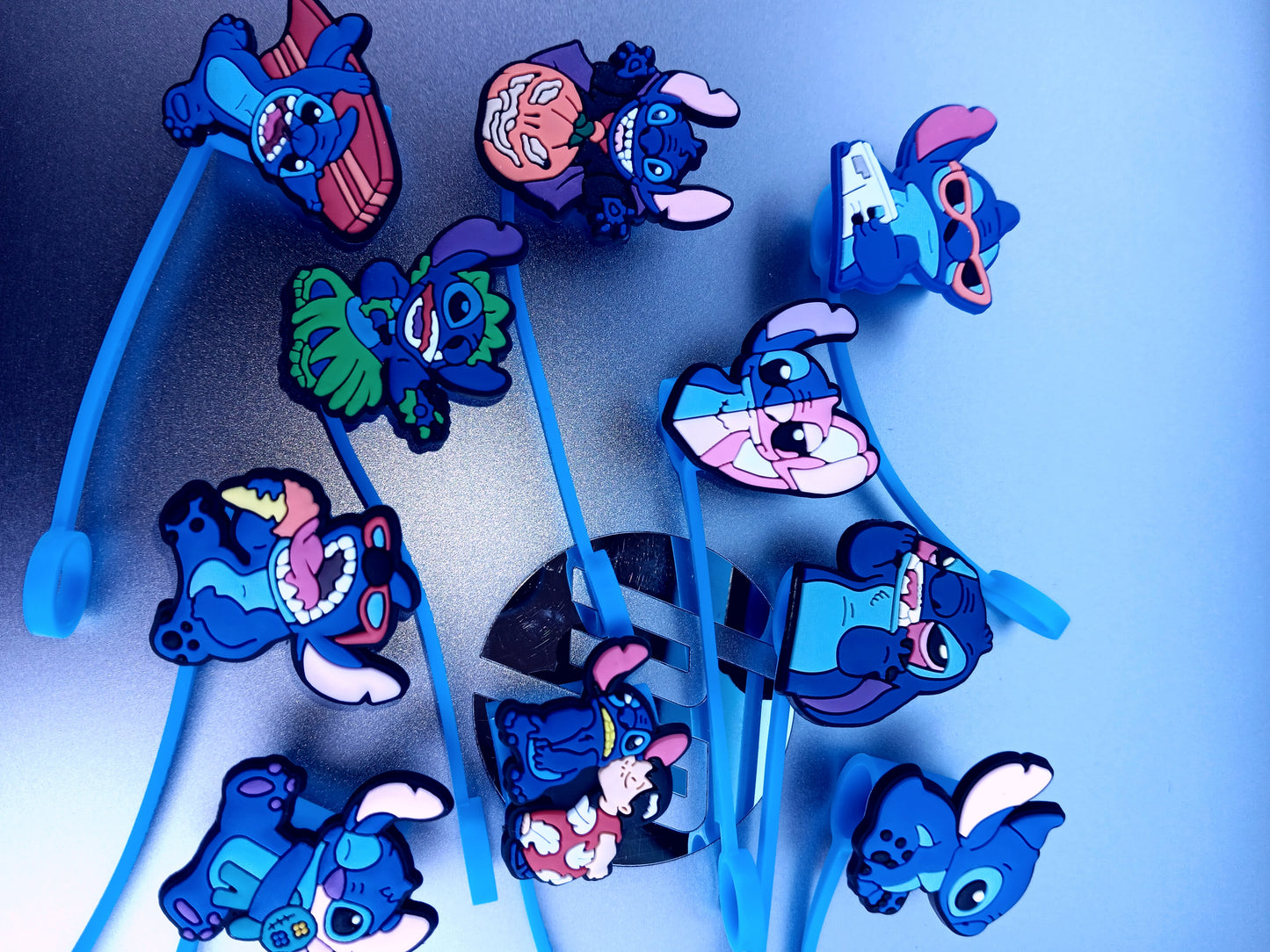 Stitch Silicone Straw Toppers