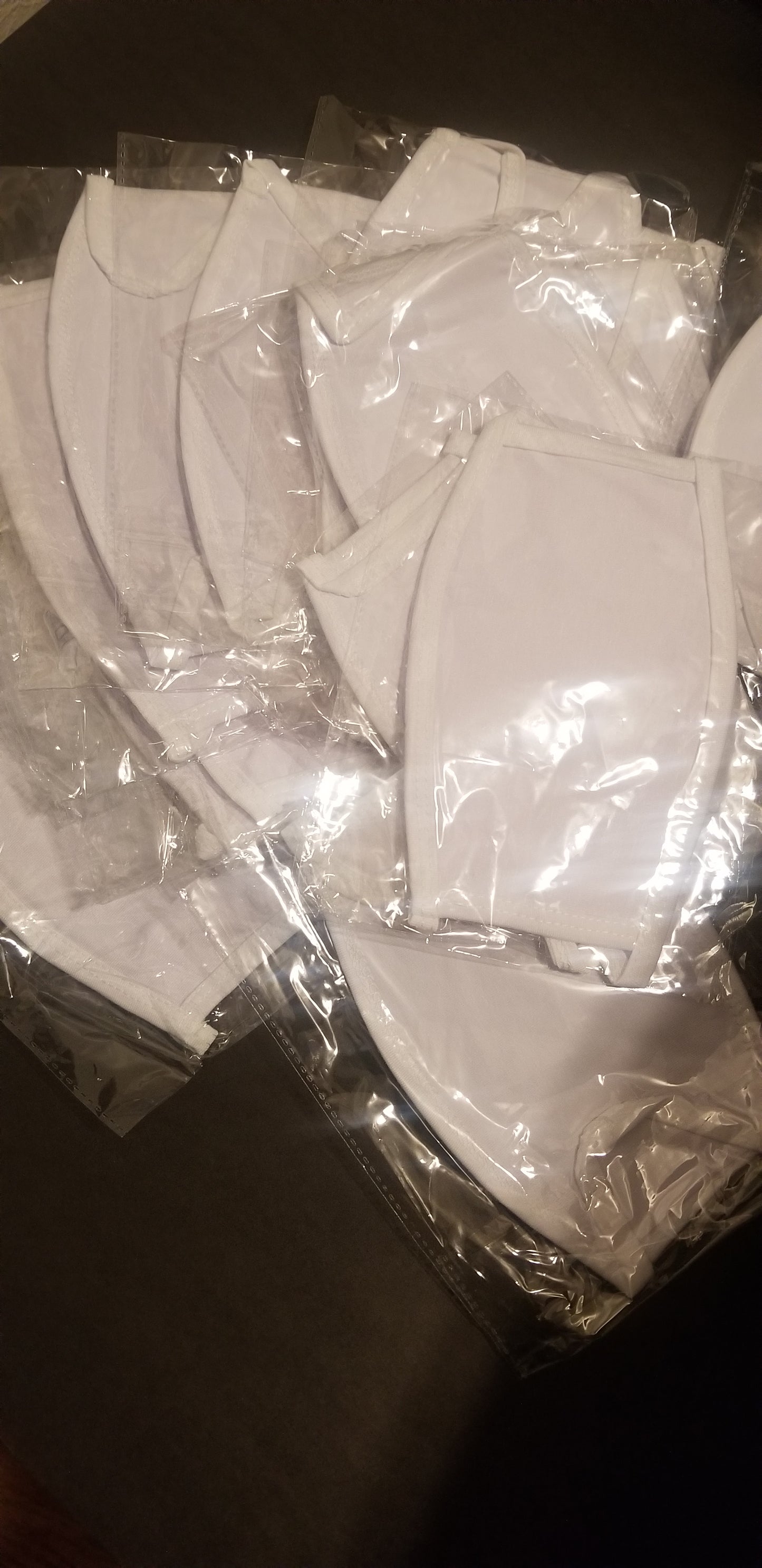 Kid Sublimation Face Covers- ALL WHITE