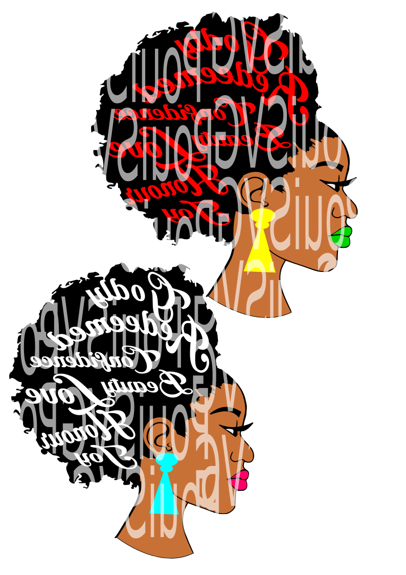  words in hair svg,afro hairstyle,godly women, tshirt design, 