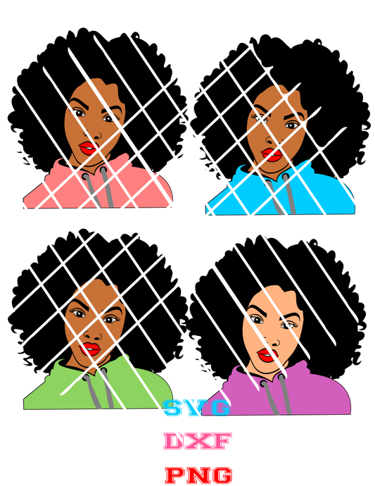 Alice svg, Afro woman svg